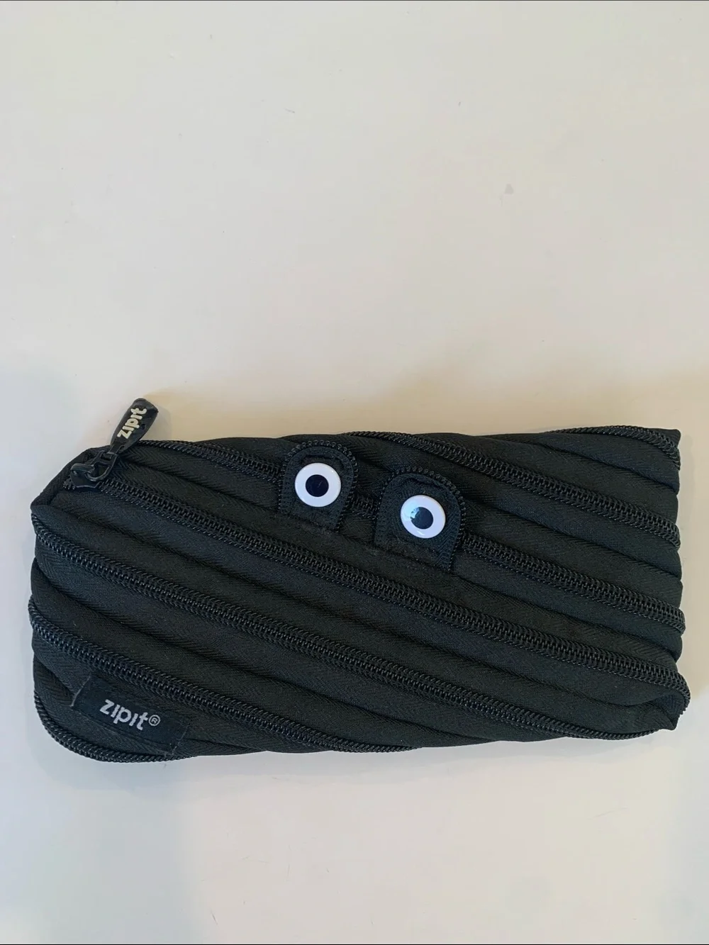 ZIPIT Monster Pencil Case Black Zipper Pouch School Office Makeup Organizer Bag